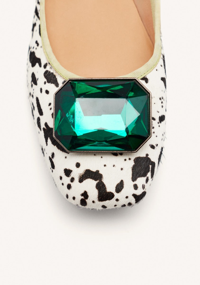 COW LEATHER BALLET FLATS CLYMAN