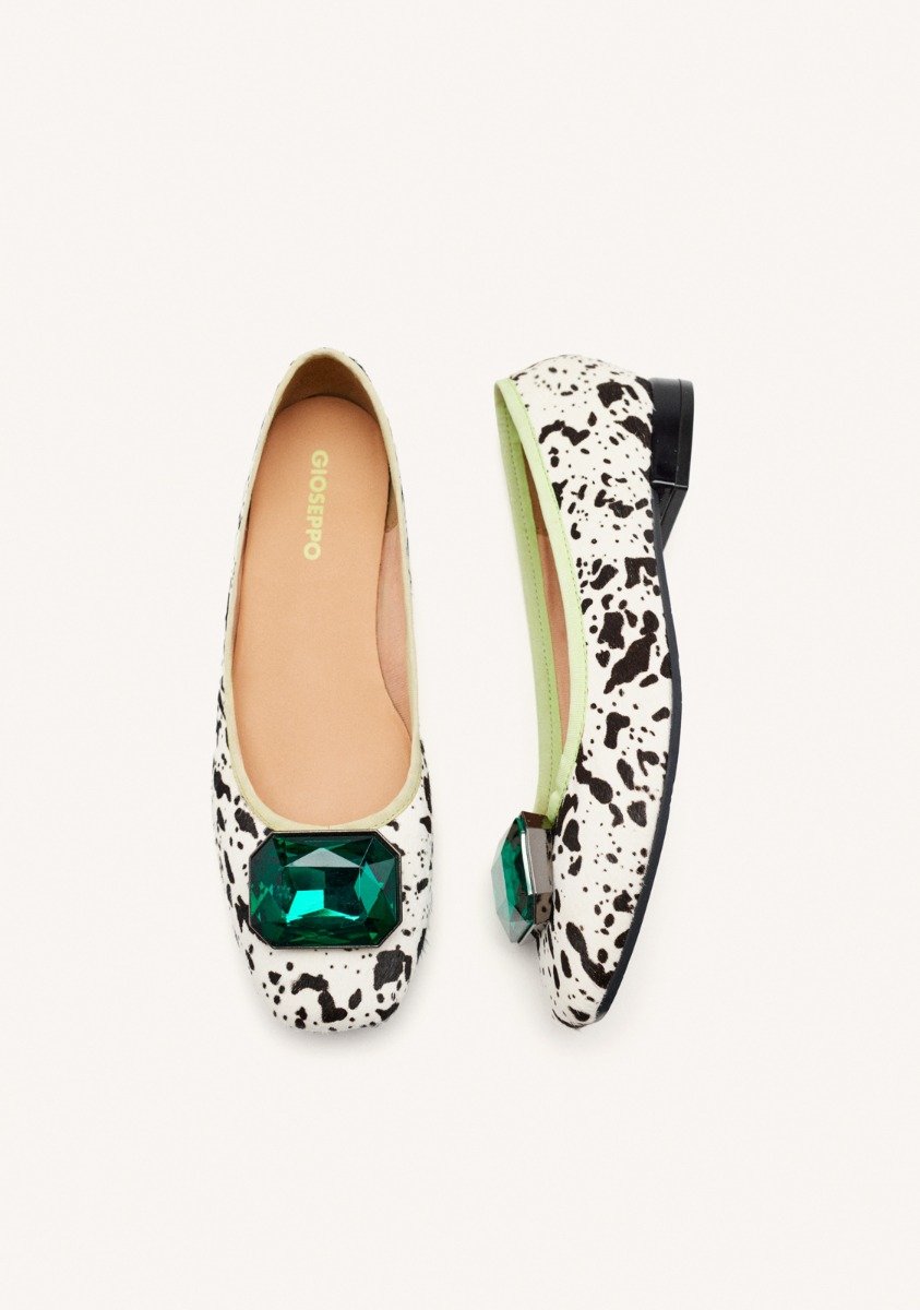 COW LEATHER BALLET FLATS CLYMAN