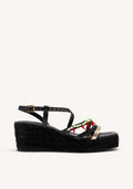 BEADED LEATHER SANDALS XENA