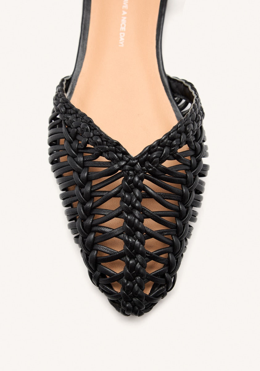 BRAIDED LEATHER BALLET FLATS BINGHAM