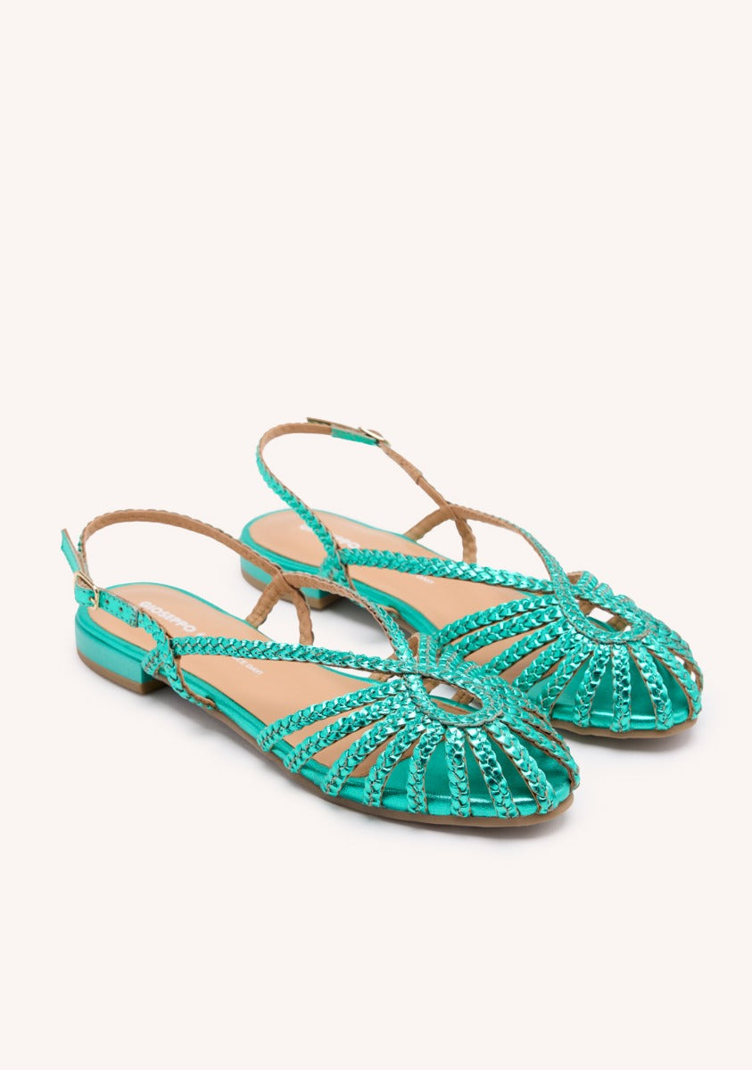 BRAIDED LEATHER MULES HINGHAM
