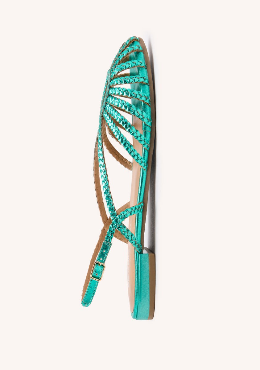 BRAIDED LEATHER MULES HINGHAM