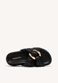 LEATHER RAFFIA SANDALS TISBURY