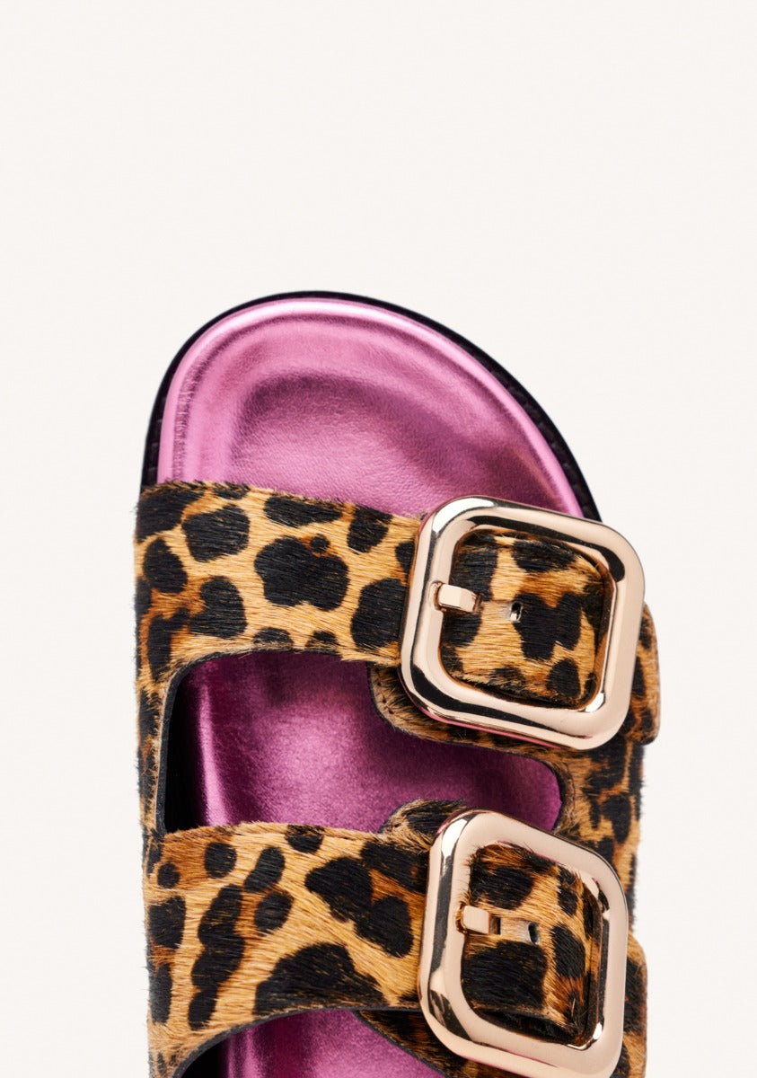 ANIMAL PRINT LEATHER BIO SANDALS MIFFLIN