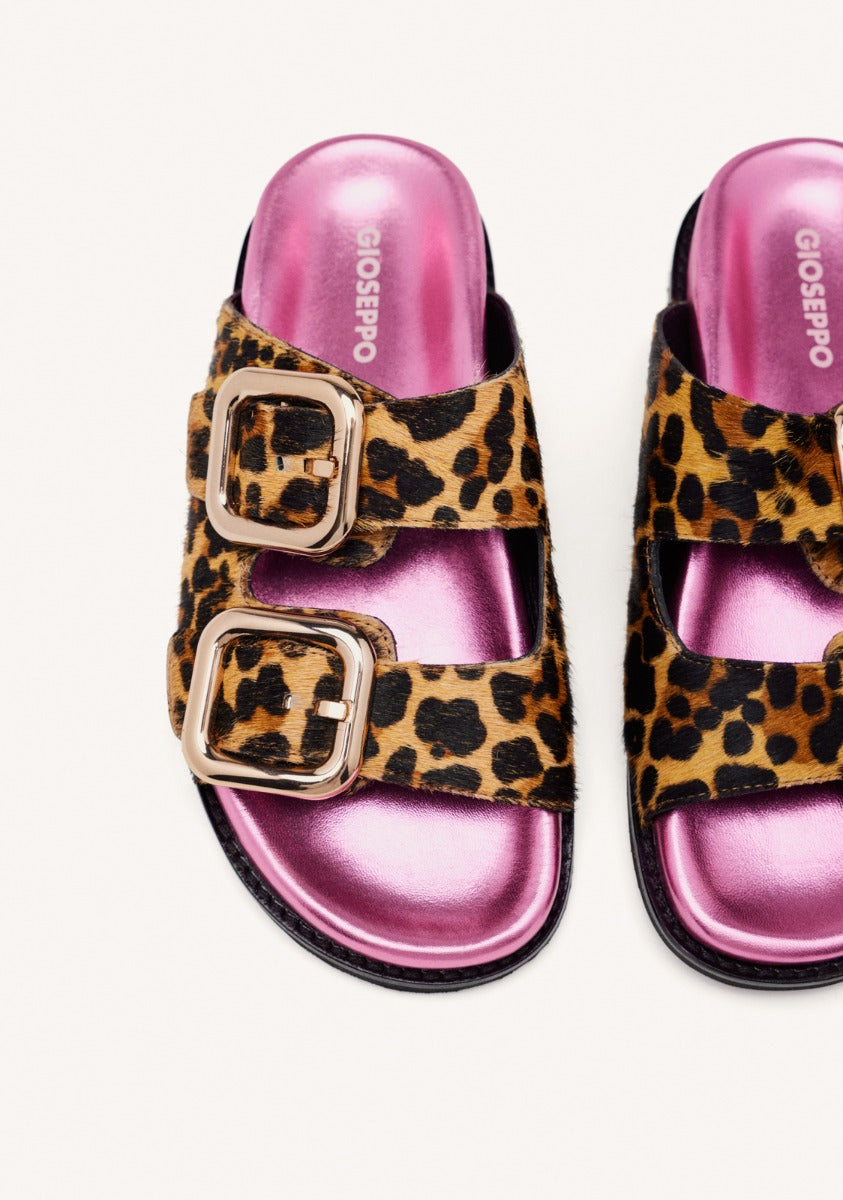 ANIMAL PRINT LEATHER BIO SANDALS MIFFLIN
