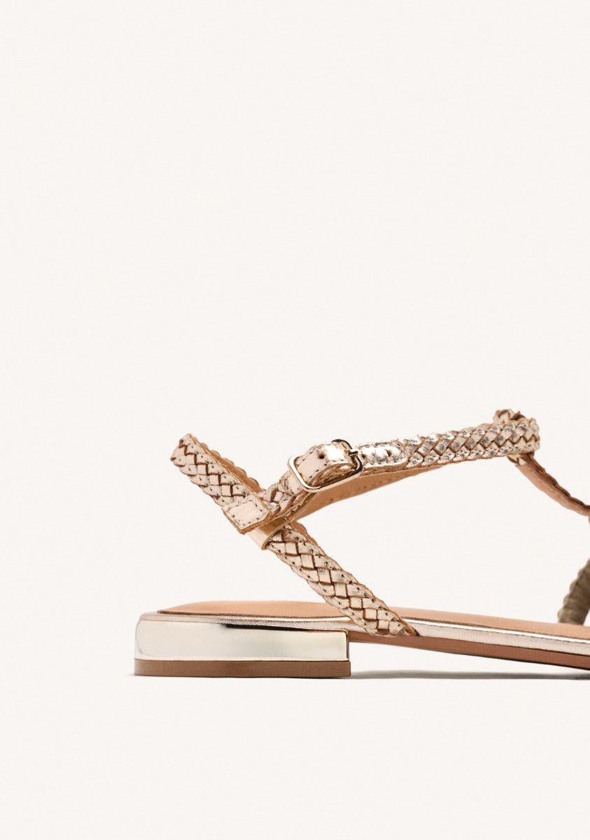 BRAIDED LEATHER CRAB SANDALS DIGHTON