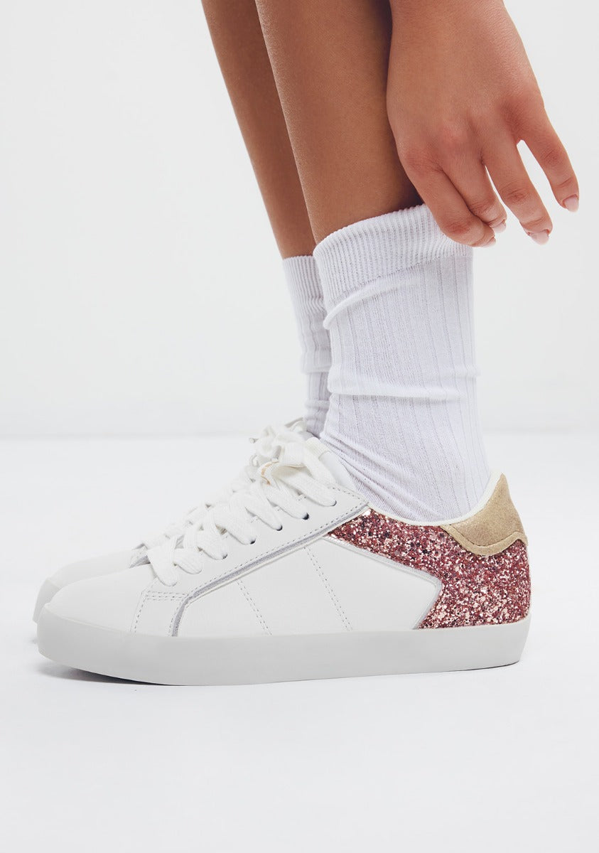 SHINY LEATHER WEDGE SNEAKERS FAIRHAVEN
