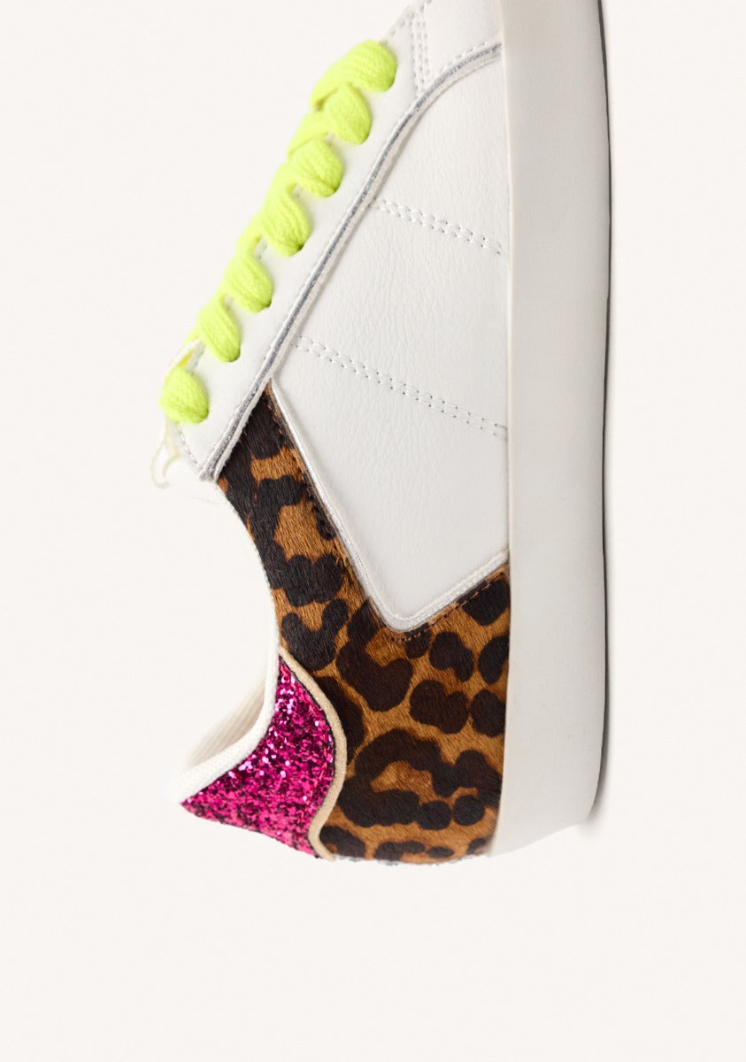 LEOPARD LEATHER SNEAKERS GILFORD