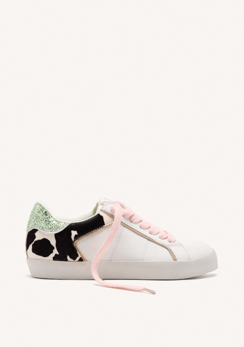 COW LEATHER WEDGE SNEAKERS GILFORD
