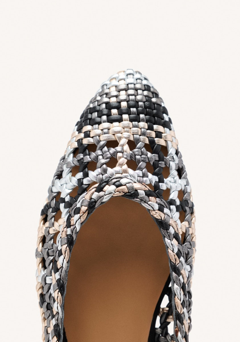 BRAIDED LEATHER MULES COLBY