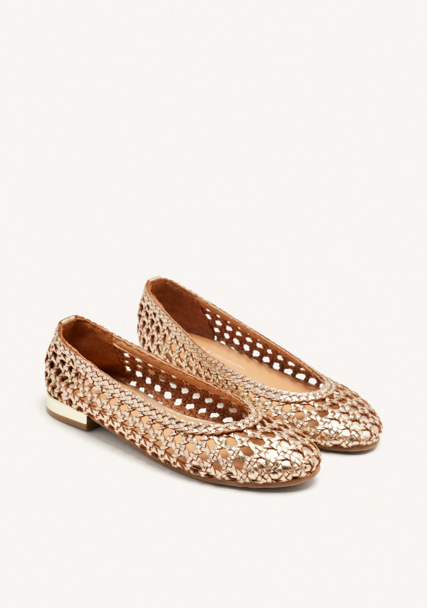 BRAIDED LEATHER BALLET FLATS LORAIN