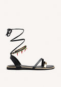 BEADED LEATHER SANDALS MILLIE