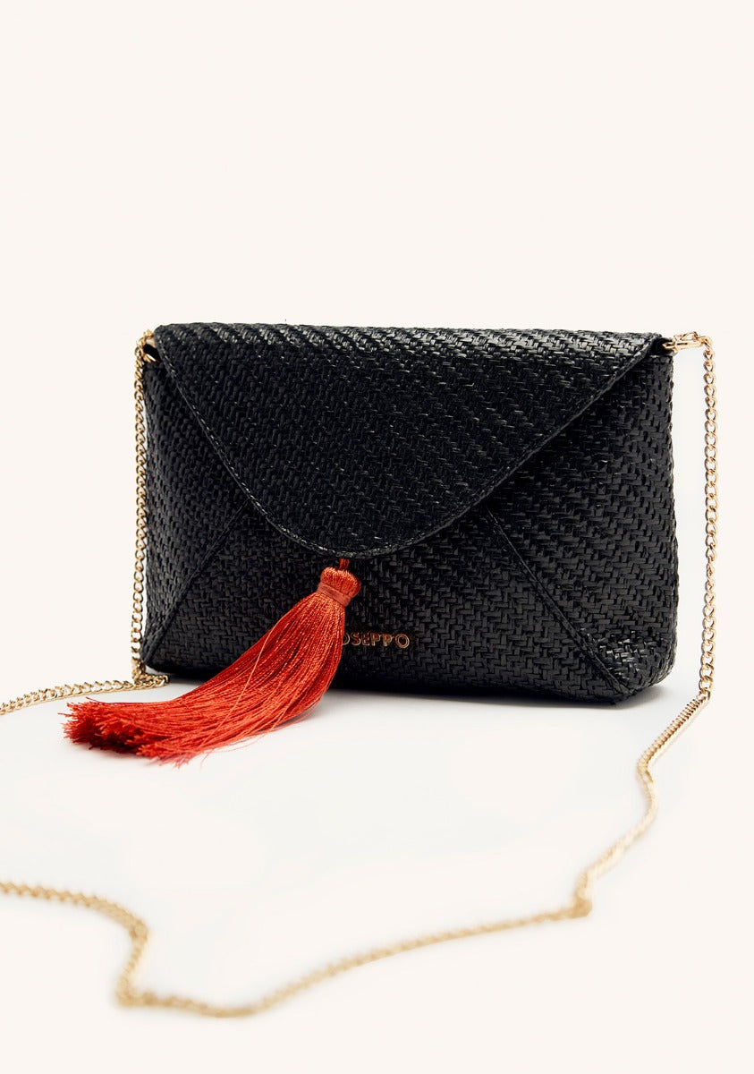 RAFFIA FRINGE CROSSBODY BAG TRUMBULL