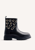 EYELET LEATHER BOOTS ONAMIA