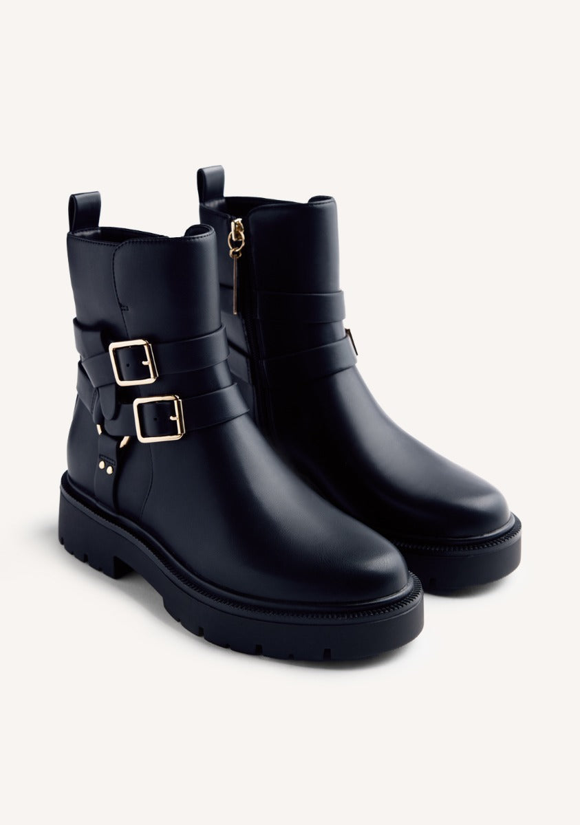 LEATHER BIKER BOOTS MORENCI