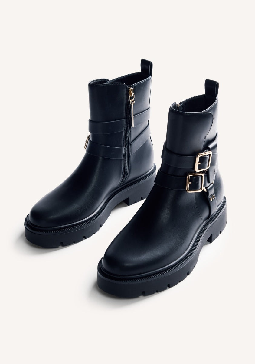 LEATHER BIKER BOOTS MORENCI