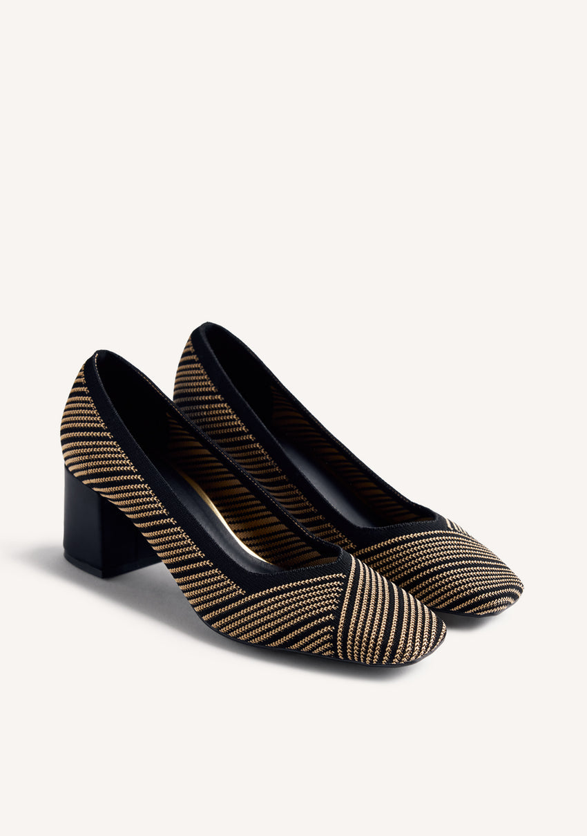 STRIPED HEELED SHOES BARAGA