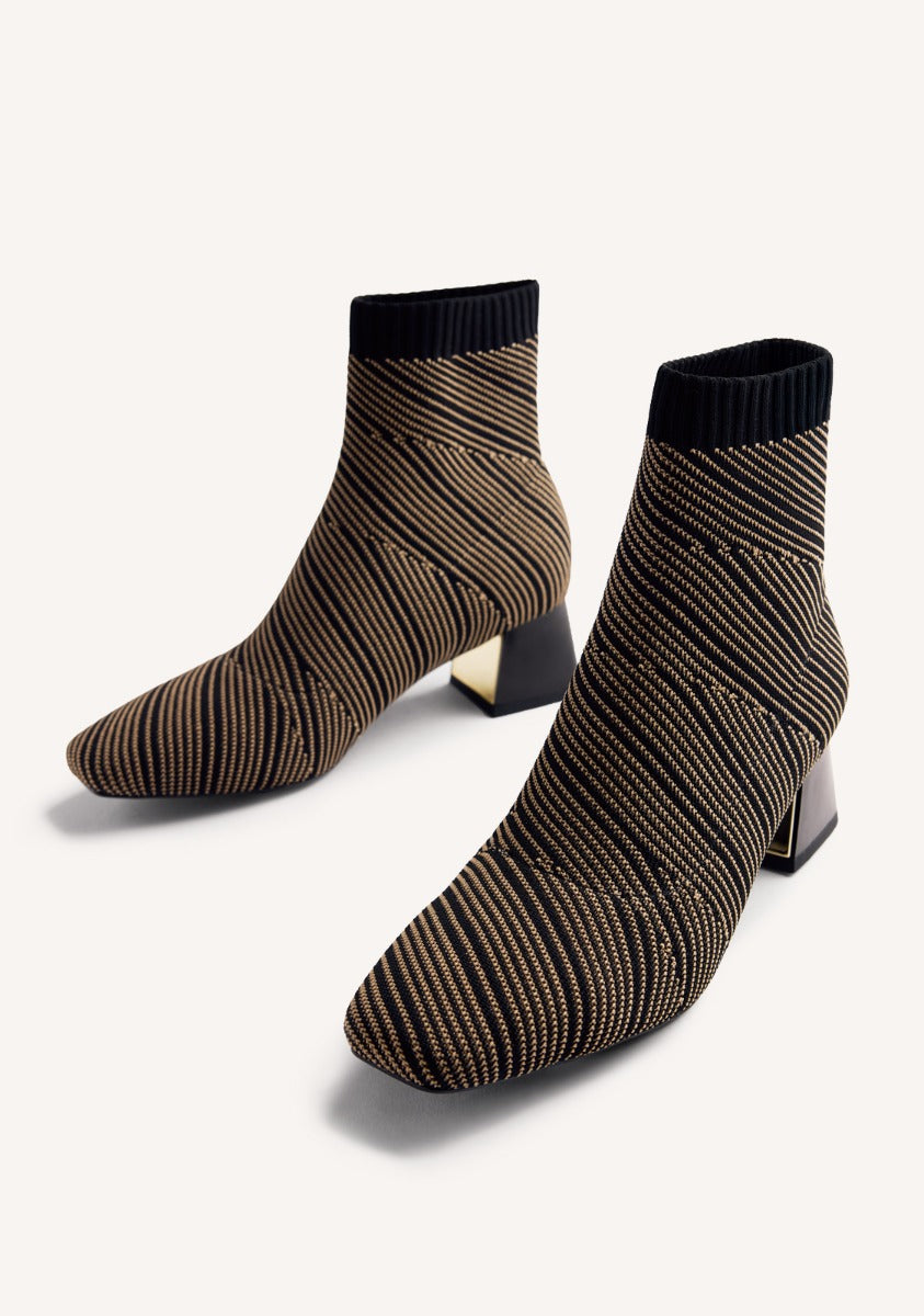 STRIPED ELASTIC ANKLE BOOTS SNOVER