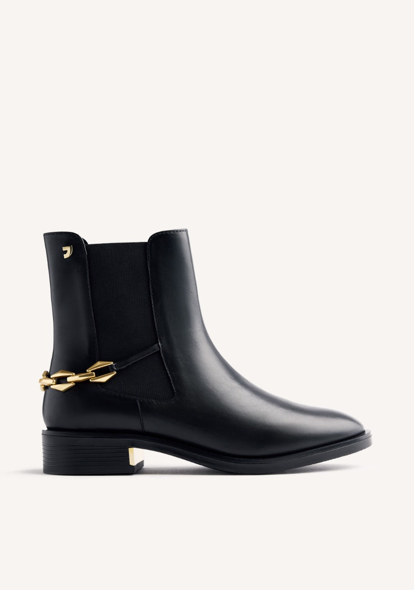 CHAIN LEATHER CHELSEA BOOTS REESE