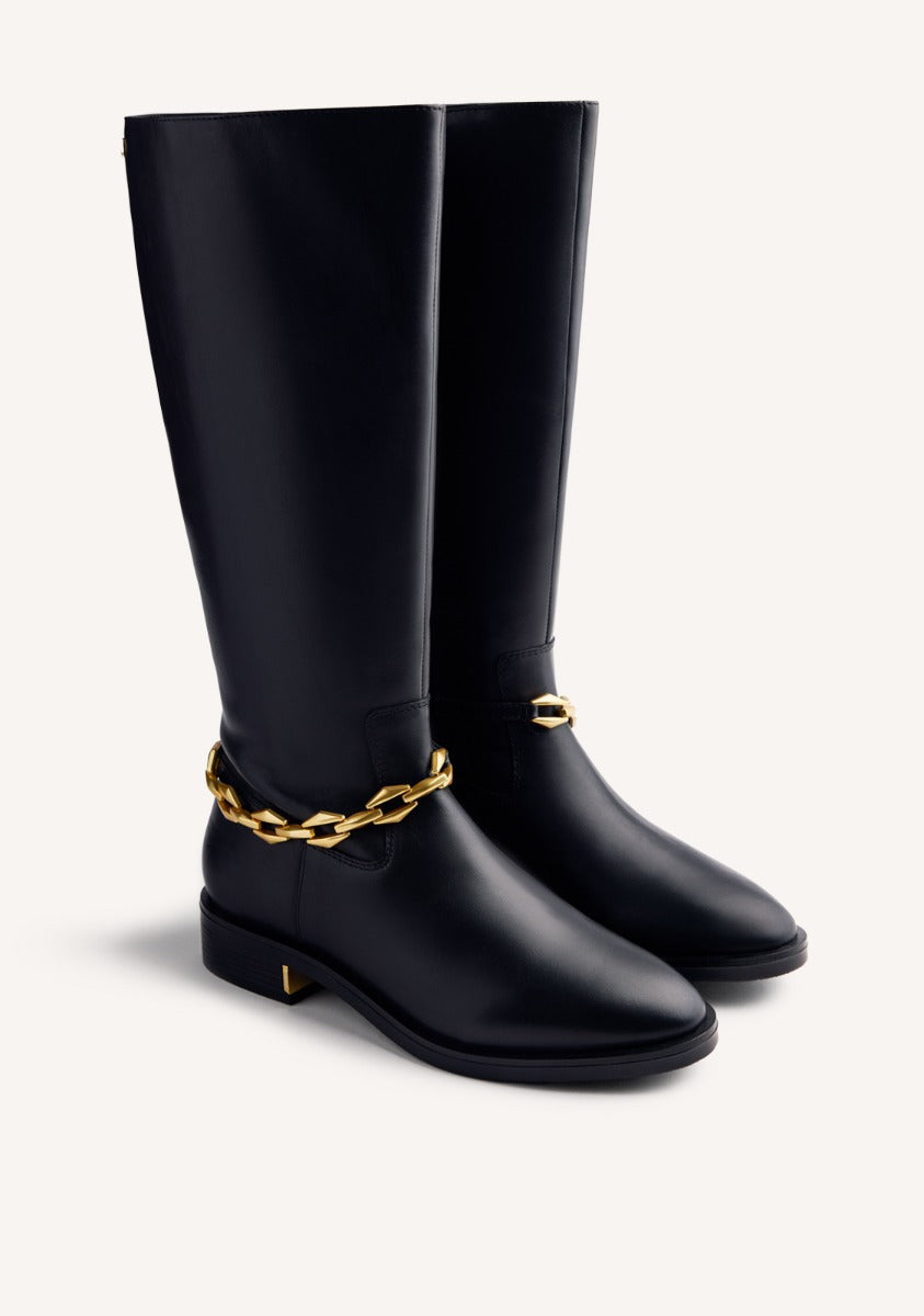 CHAIN LEATHER BOOTS AGRAM