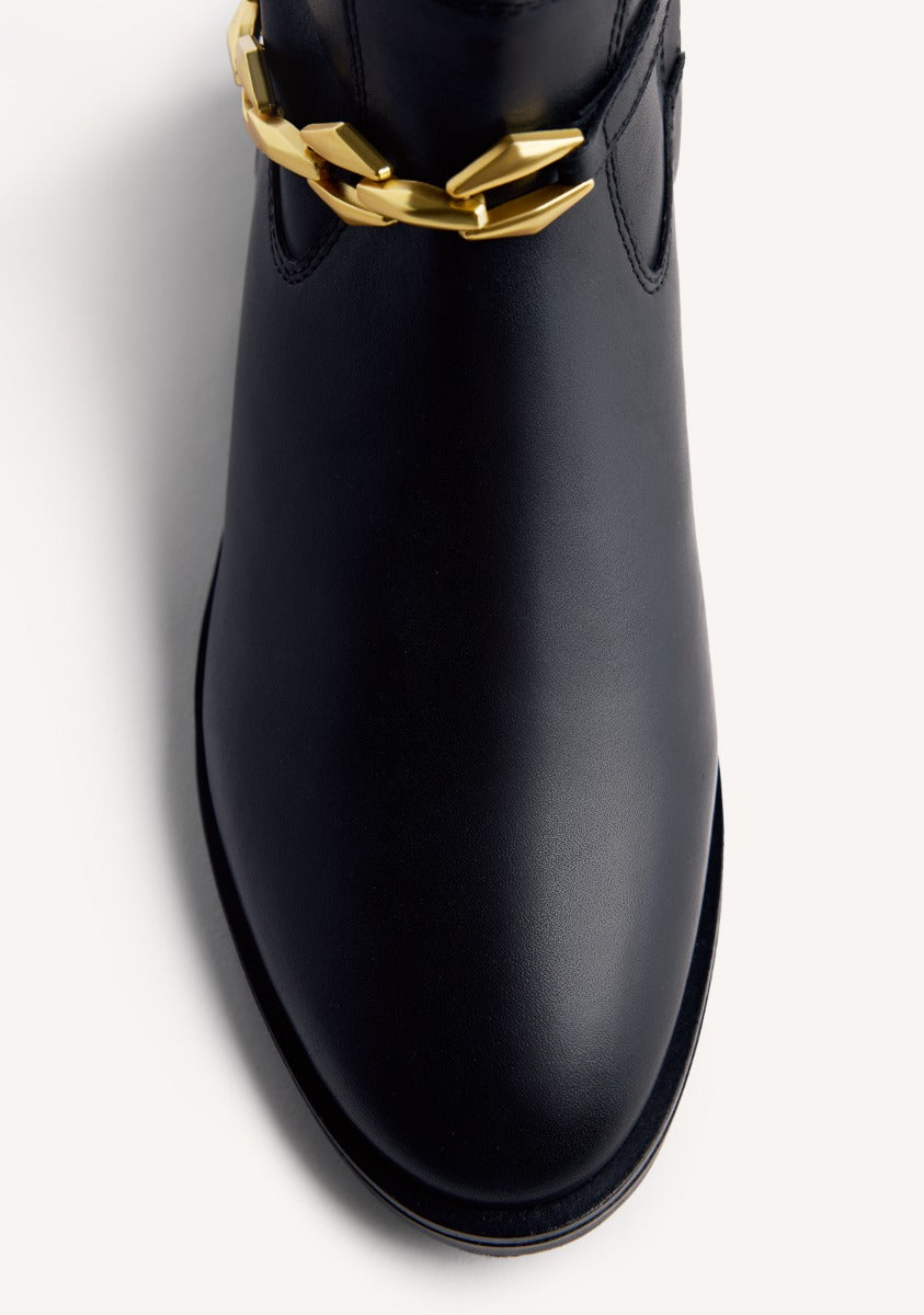 CHAIN LEATHER BOOTS AGRAM
