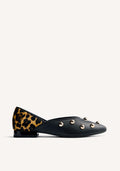 STUDDED LEATHER BALLET FLATS BRAHAM