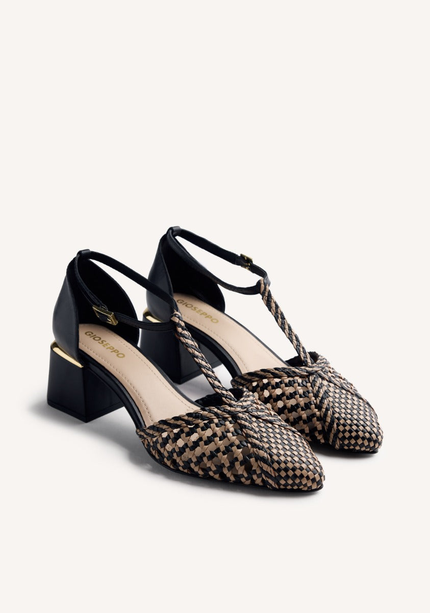 BRAIDED LEATHER HEELED SHOES BOYNE