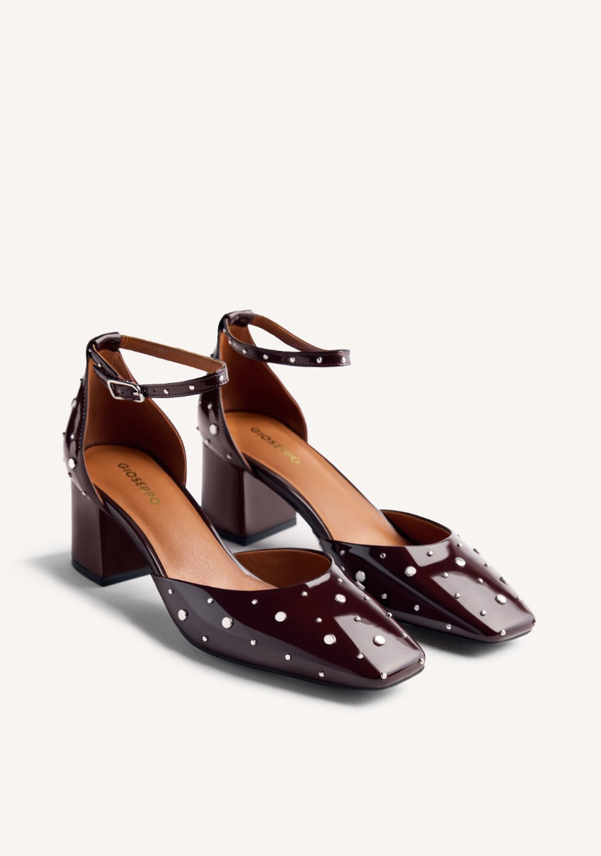 PATENT LEATHER EFFECT STUDDED MARY-JANES KINBRAE