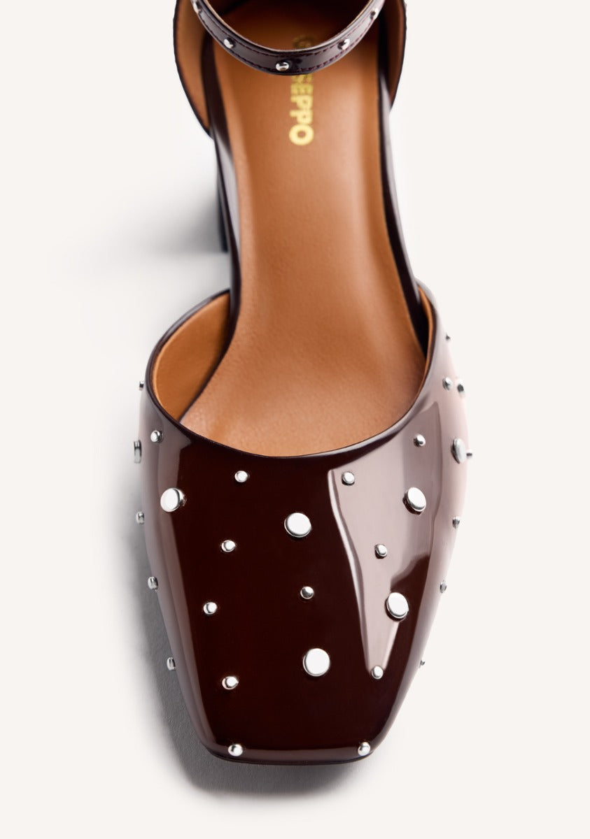 PATENT LEATHER EFFECT STUDDED MARY-JANES KINBRAE