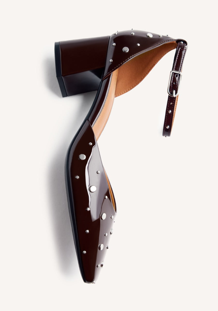 PATENT LEATHER EFFECT STUDDED MARY-JANES KINBRAE