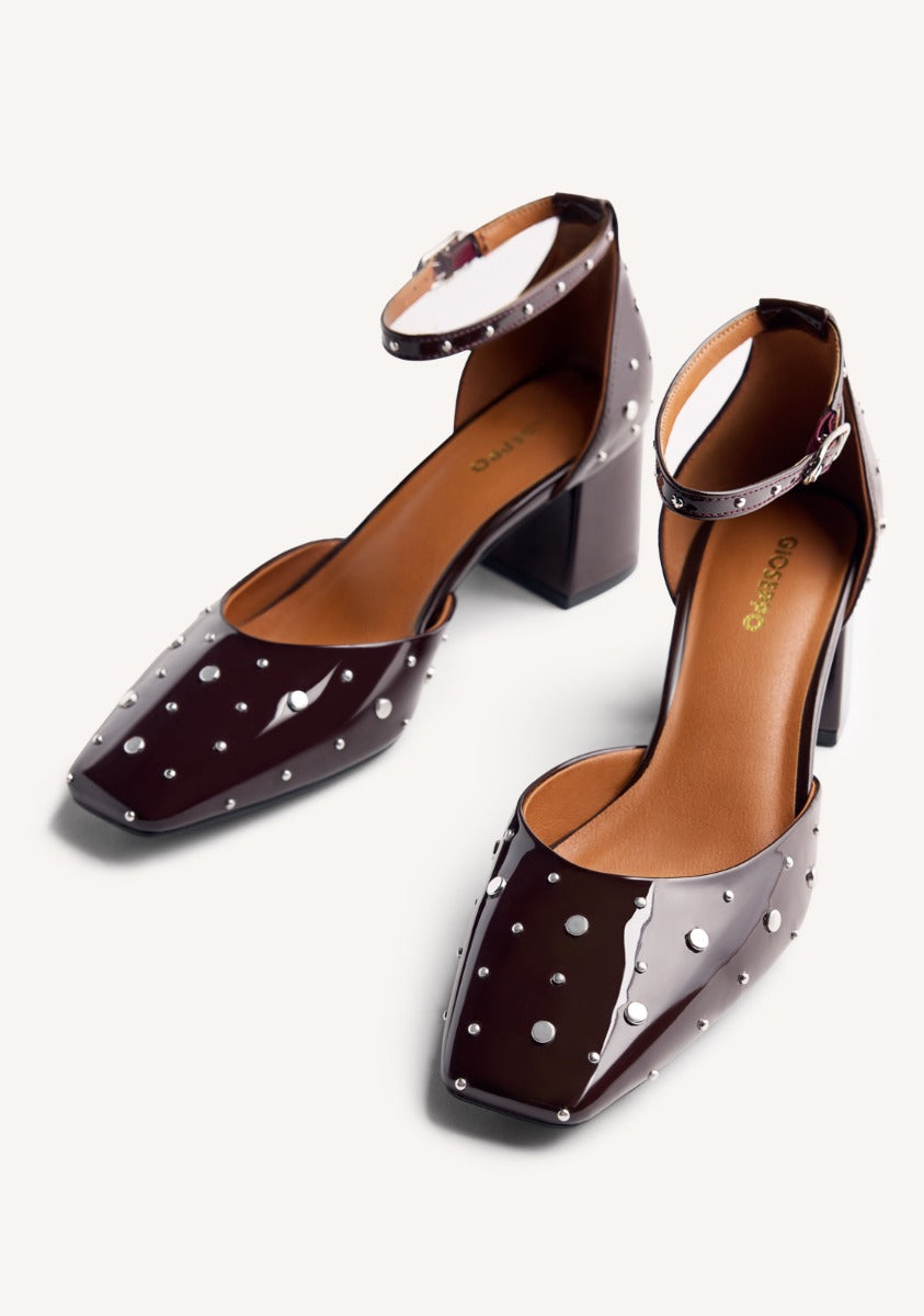 PATENT LEATHER EFFECT STUDDED MARY-JANES KINBRAE