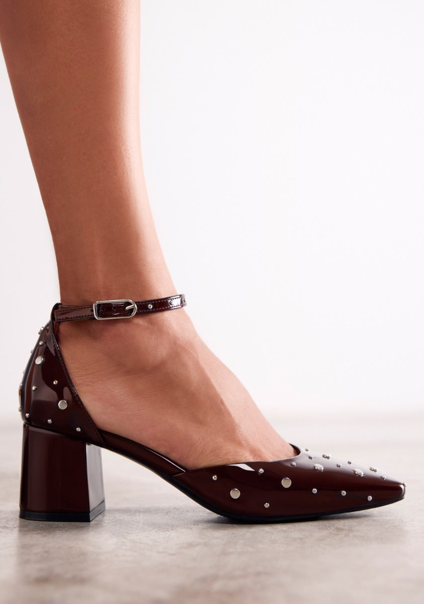PATENT LEATHER EFFECT STUDDED MARY-JANES KINBRAE
