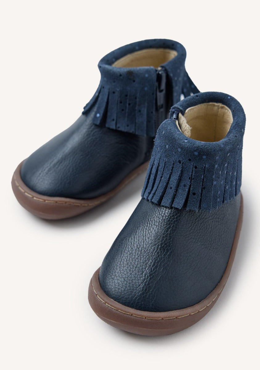 GIOSEPPO BAREFOOT - LEATHER BOOTS FRINGES LEVERING