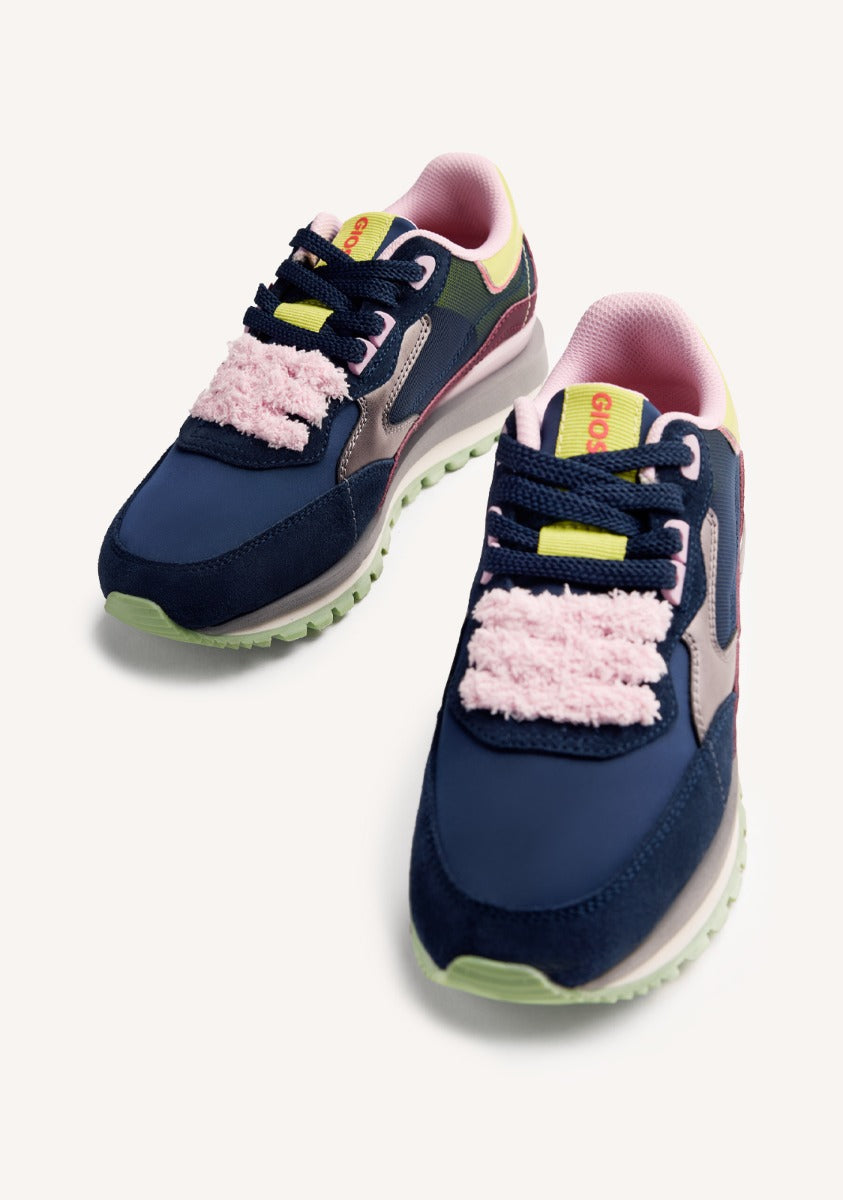 LEATHER AND NYLON SNEAKERS FORADA