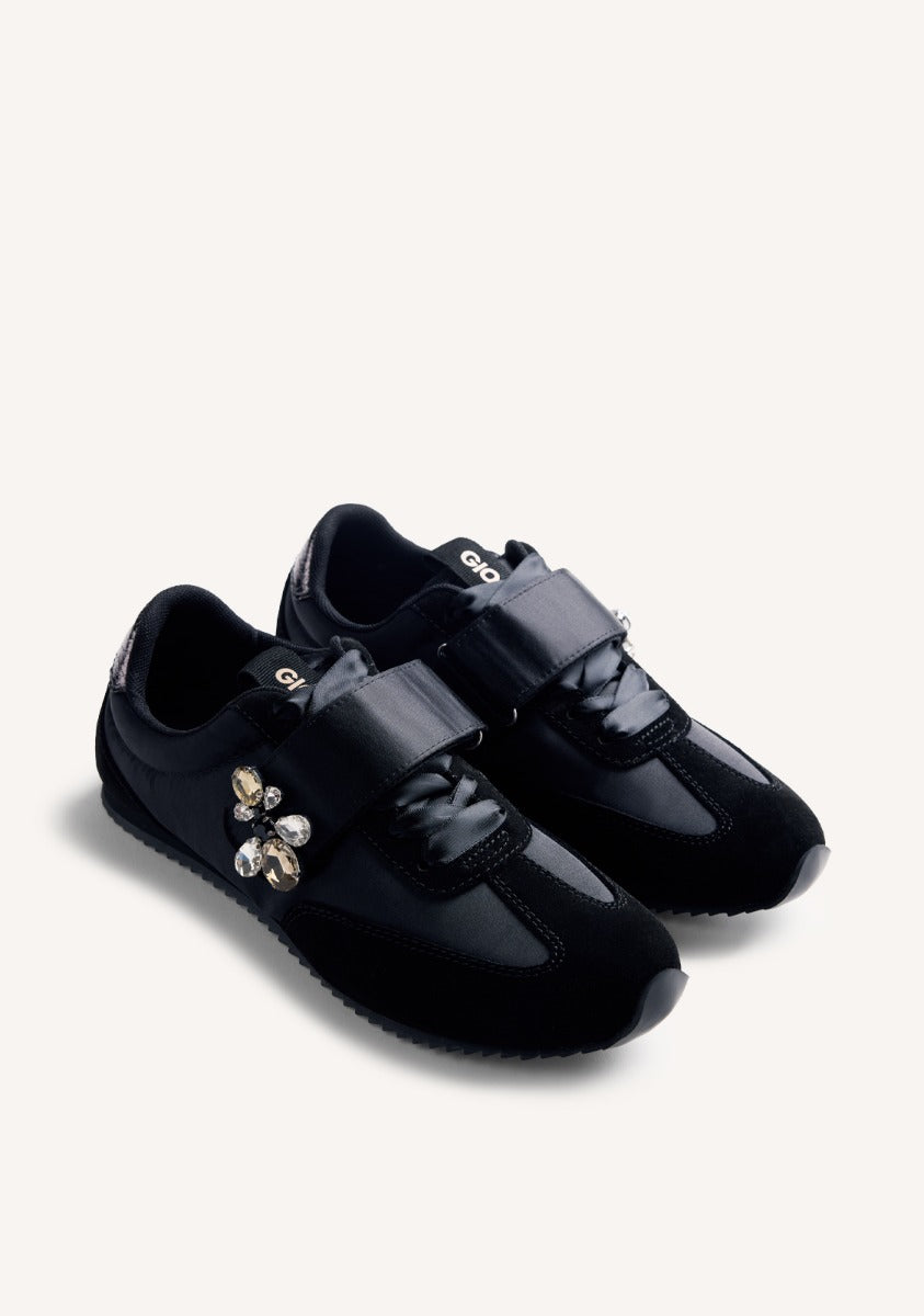 LEATHER AND SATIN SNEAKERS WASECA