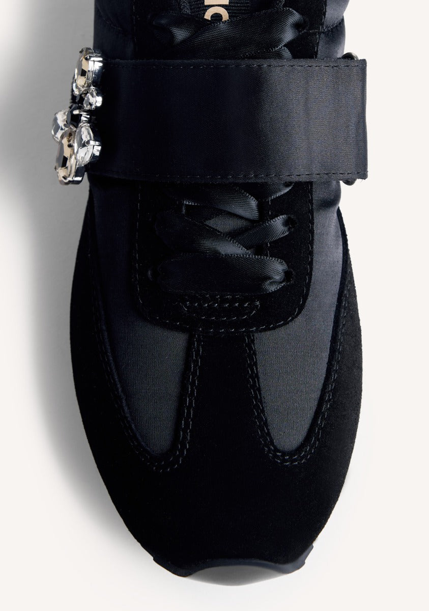 LEATHER AND SATIN SNEAKERS WASECA