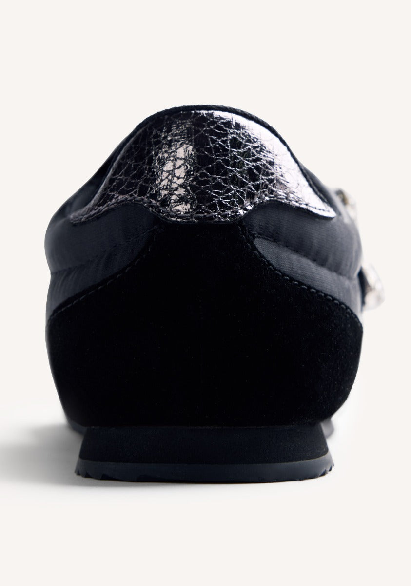 LEATHER AND SATIN SNEAKERS WASECA