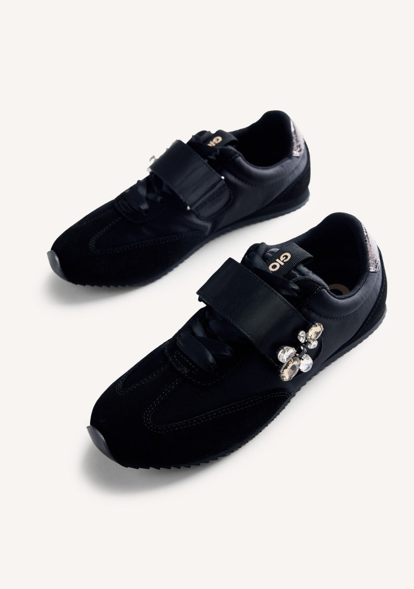 LEATHER AND SATIN SNEAKERS WASECA