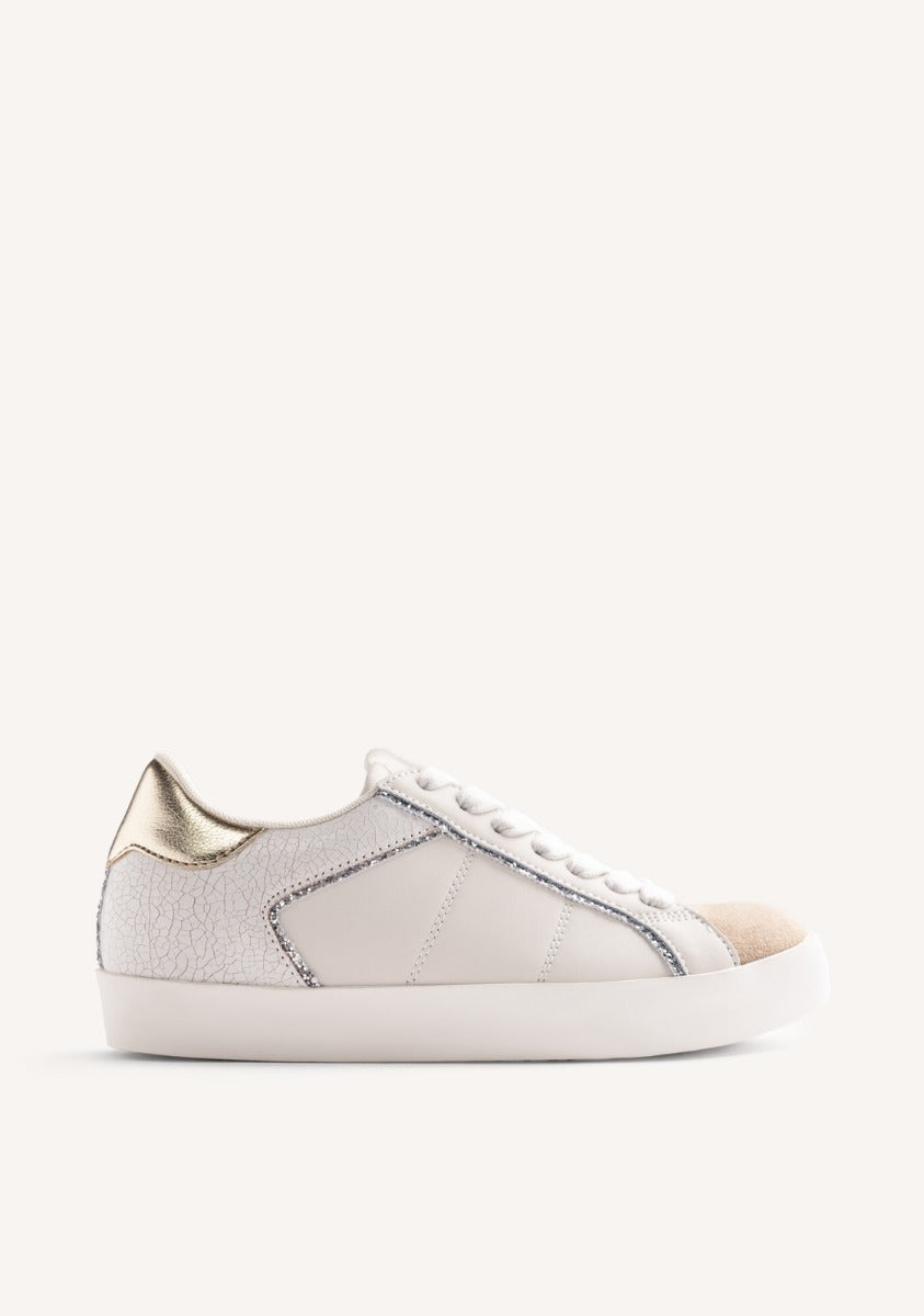 ANIMAL PRINT LEATHER WEDGE SNEAKERS EDINA
