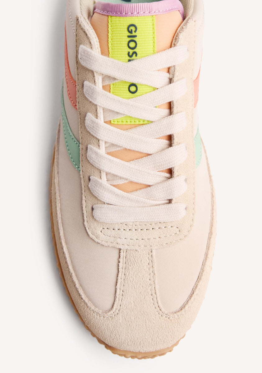 LEATHER AND NYLON SNEAKERS CONGER