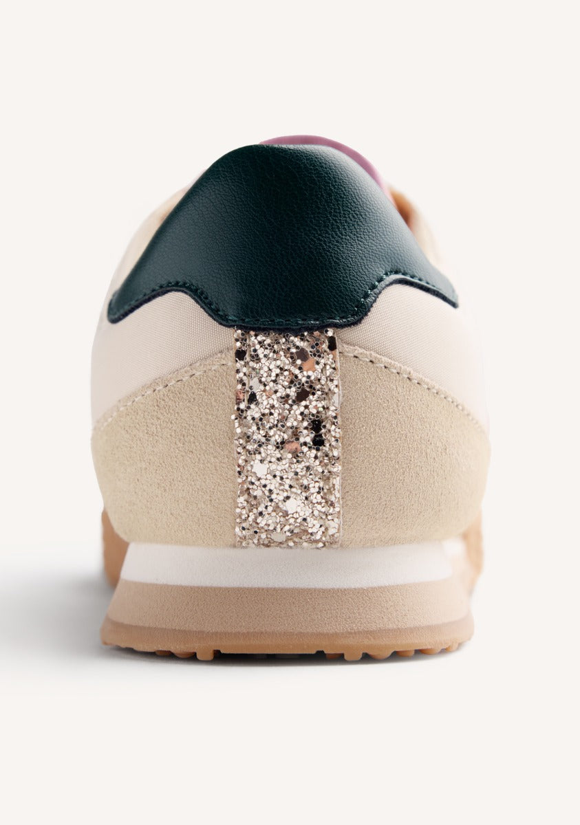LEATHER AND NYLON SNEAKERS CONGER