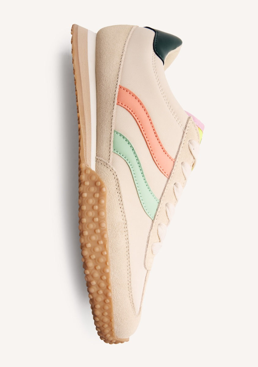 LEATHER AND NYLON SNEAKERS CONGER