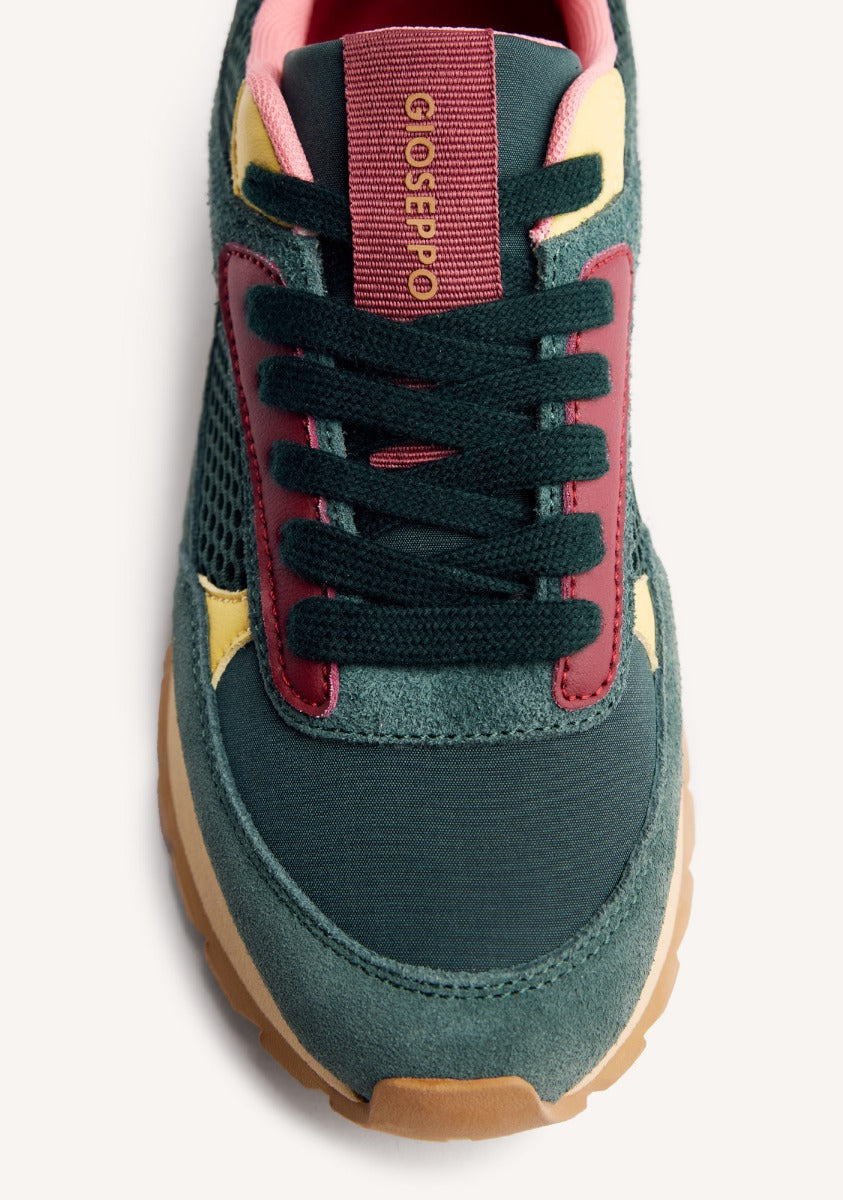 LEATHER AND MESH SNEAKERS ZEMPLE