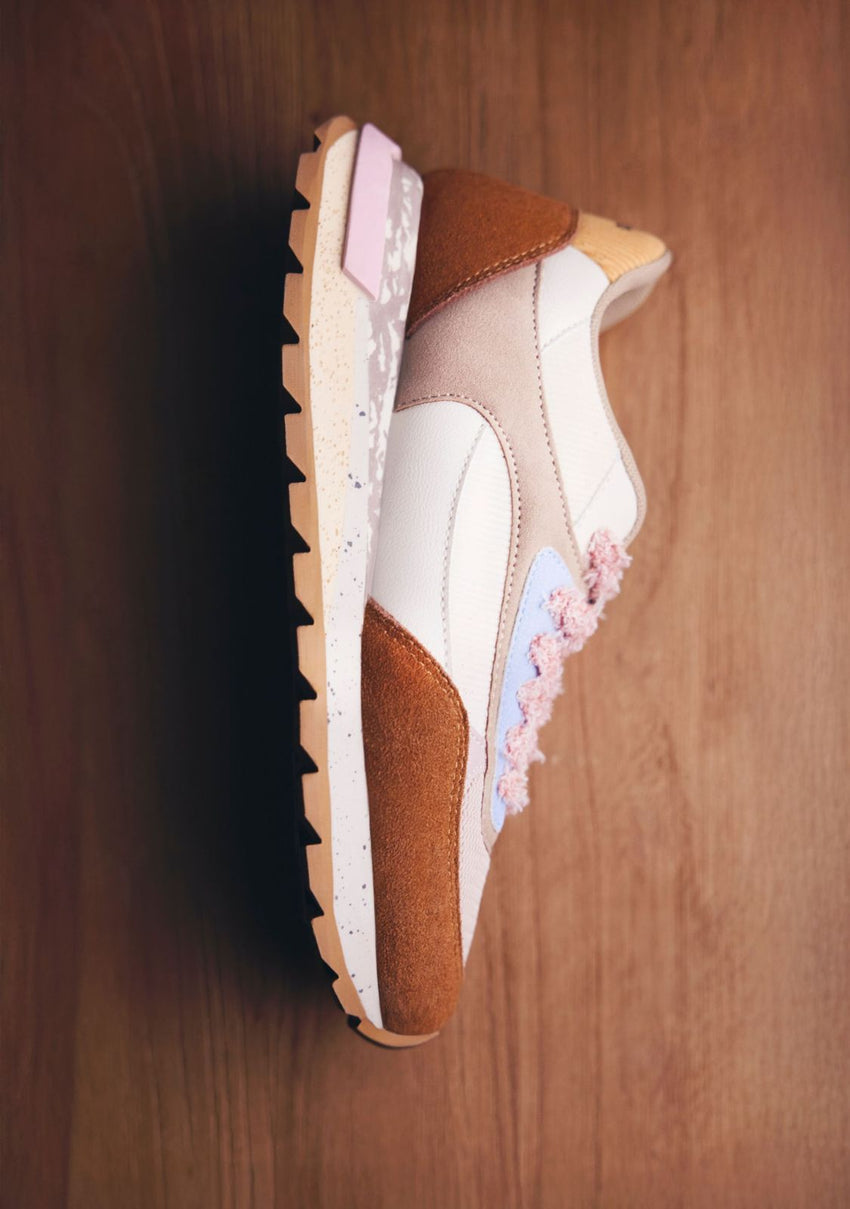 LEATHER AND CORDUROY SNEAKERS KELLIHER
