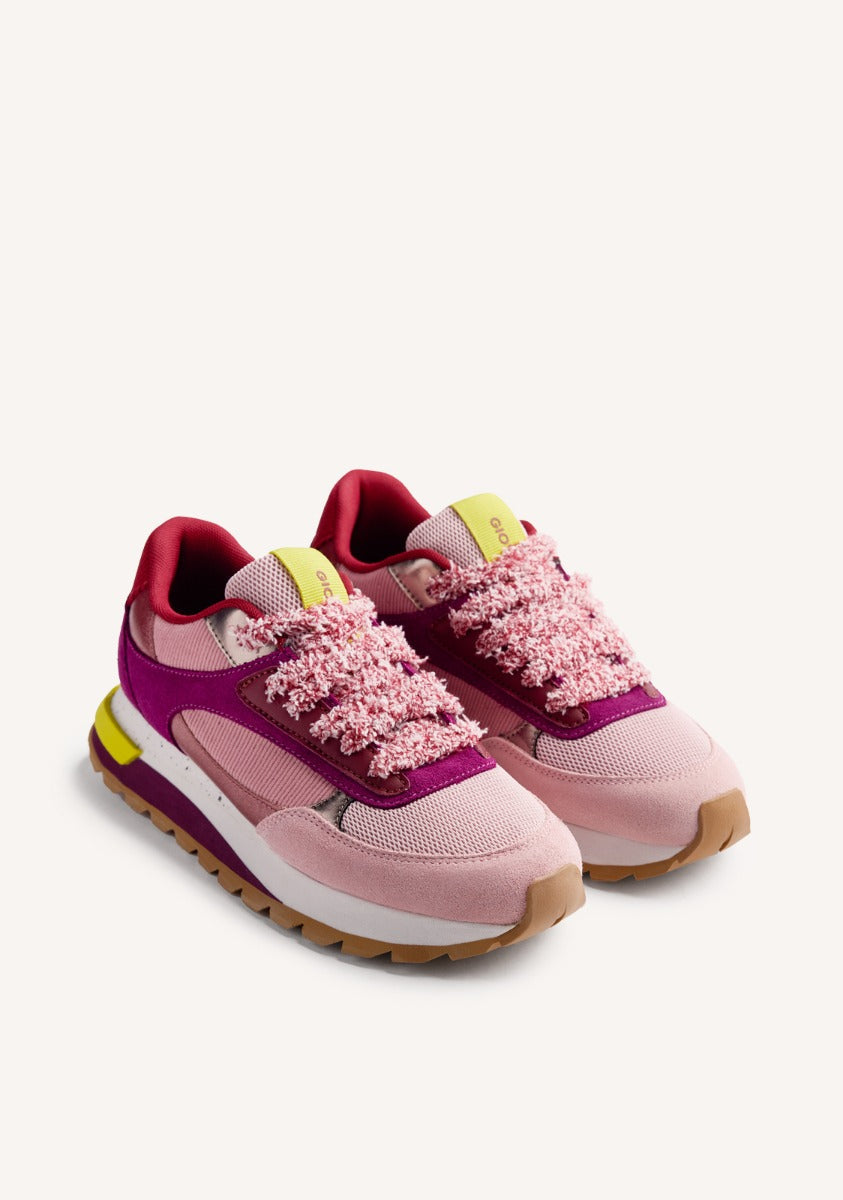 LEATHER AND CORDUROY SNEAKERS RANIER