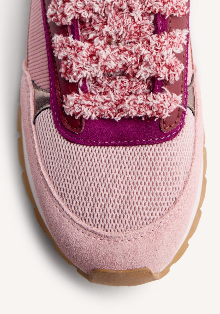 LEATHER AND CORDUROY SNEAKERS RANIER