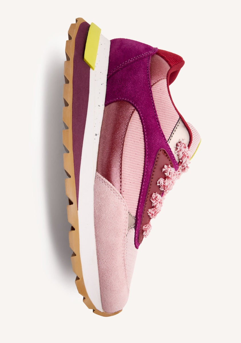LEATHER AND CORDUROY SNEAKERS RANIER