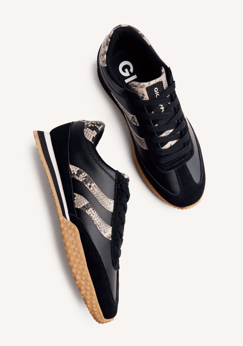 ANIMAL PRINT LEATHER SNEAKERS GLADWIN