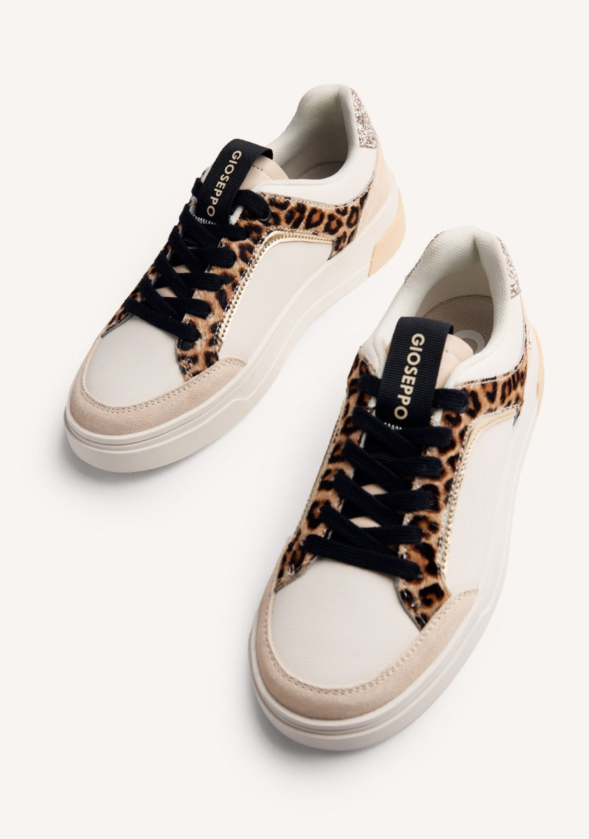 ANIMAL PRINT LEATHER SNEAKERS MORRICE