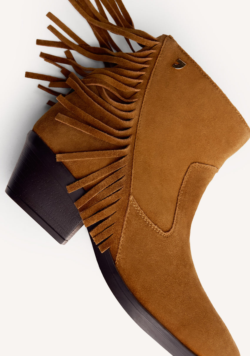 LEATHER FRINGES ANIMAL PRINTBOY BOOTS EITZEN